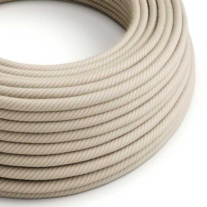 Decorative textile cable by the meter, approved linen cotton