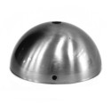 100mm matte steel metal support with a sphere and an outlet