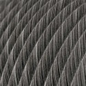 Decorative textile cable by the meter, approved, in gray vertigo.
