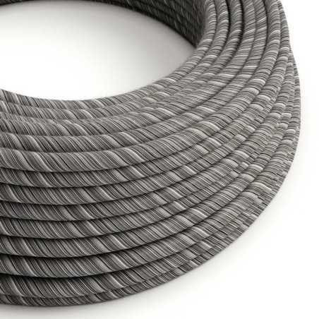 Decorative textile cable by the meter, approved, in gray vertigo.