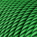 Decorative textile cable by the meter approved in jungle green.