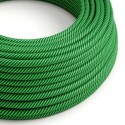 Decorative textile cable by the meter approved in jungle green.