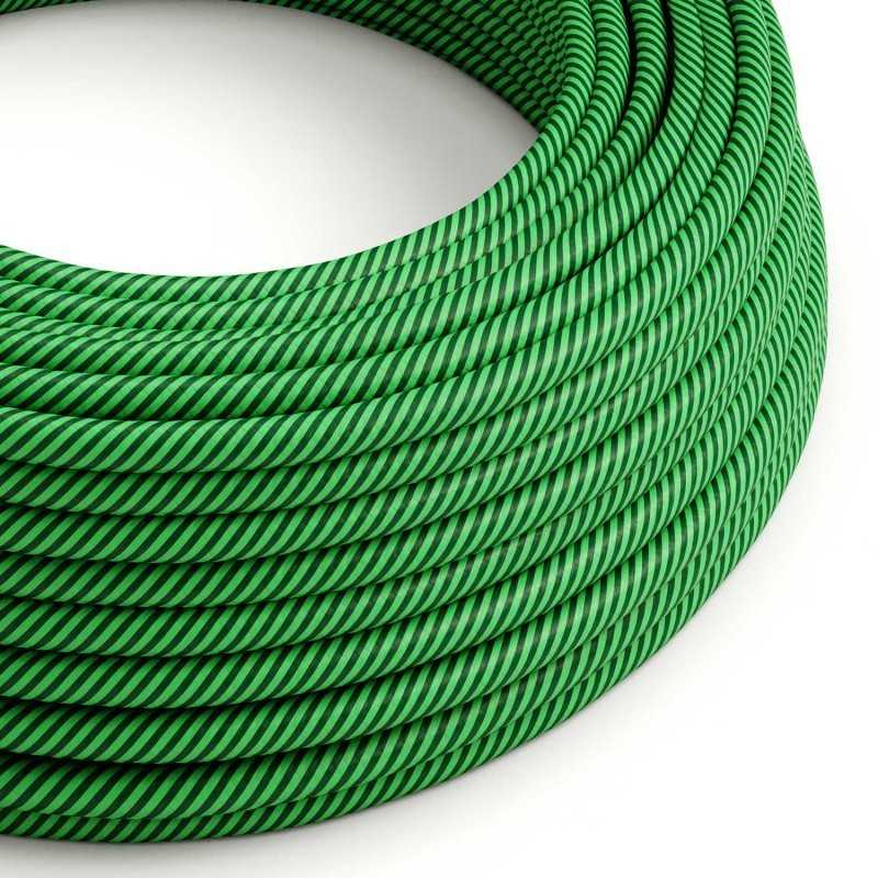 Decorative textile cable by the meter approved in jungle green.