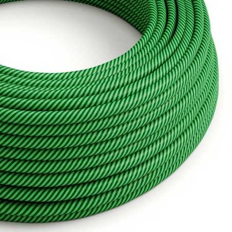 Decorative textile cable by the meter approved in jungle green.