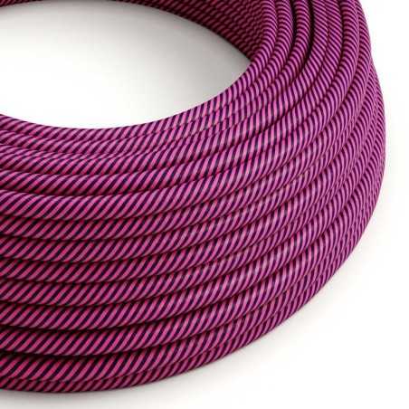 Decorative textile cable by the meter, approved, in the color "vertigo chicle".