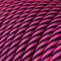 Decorative textile cable by the meter, approved, in the color "vertigo chicle".