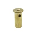 Ceiling support for steel cable with brass finish