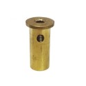 Ceiling support for steel cable with brass finish