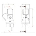 Outdoor plug for round cable garland