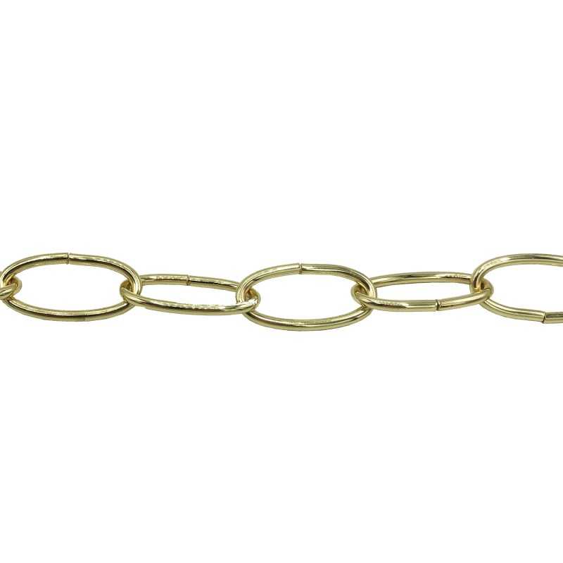 Brass effect chain link, 40mm, for lamps of weight