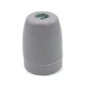 Porcelain lamp holder with E27 thread, wood imitation.