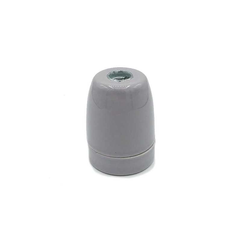 Porcelain lamp holder with E27 thread, wood imitation.