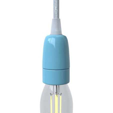 Smooth body porcelain E14 lamp holder