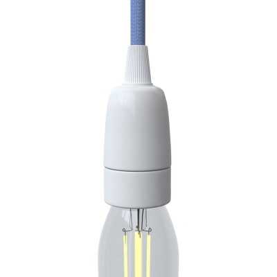 Smooth body porcelain E14 lamp holder