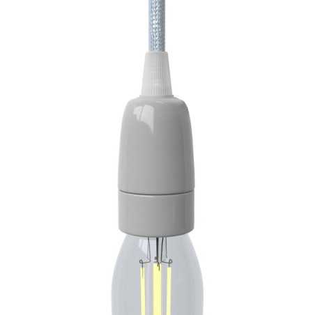 Smooth body porcelain E14 lamp holder