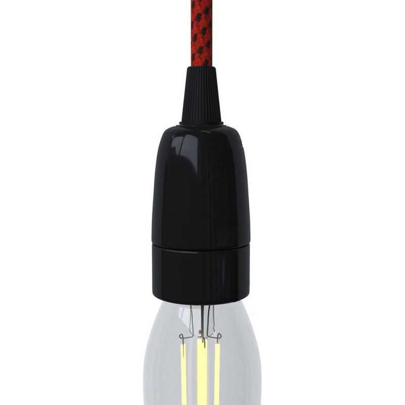 Smooth body porcelain E14 lamp holder