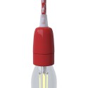 Smooth body porcelain E14 lamp holder