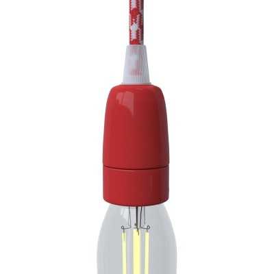 Smooth body porcelain E14 lamp holder