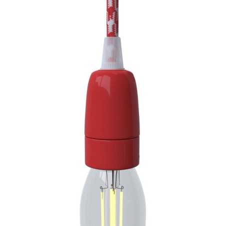 Smooth body porcelain E14 lamp holder