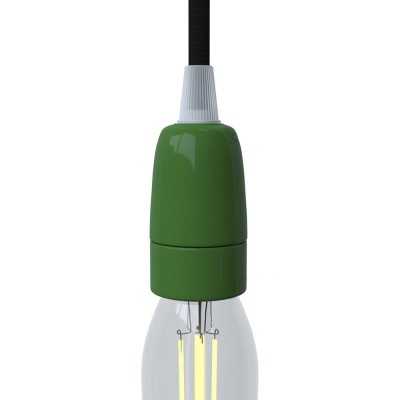Smooth body porcelain E14 lamp holder