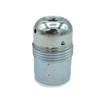 Smooth body nickel-plated E27 lamp holder