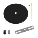 White metal support, 126mm diameter flush