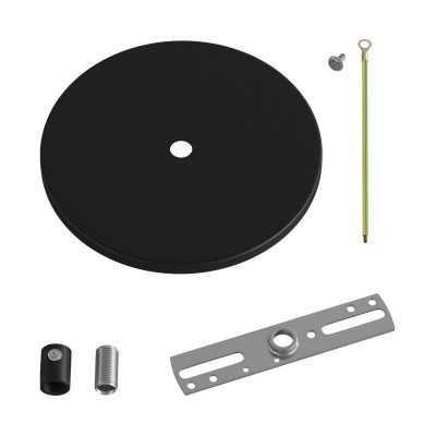 White metal support, 126mm diameter flush