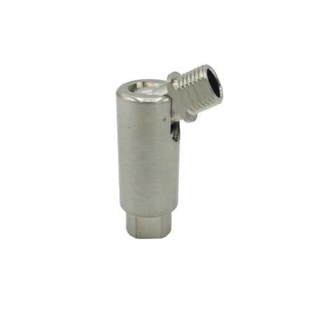 Articulated joint with a matte steel finish, 53mm high.