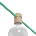 Wooden lamp holder for textile garland cable E27 | LIGHTING DIY