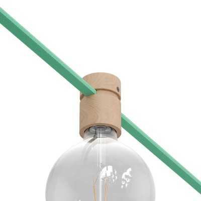 Wooden lamp holder for textile garland cable E27 | LIGHTING DIY