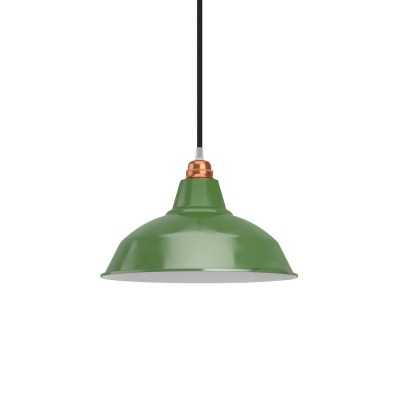 Enamelled metal bell-shaped lampshade E27 30 cm | For pendant lights