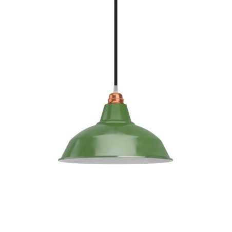 Enamelled metal bell-shaped lampshade E27 30 cm | For pendant lights