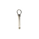 Threaded rod with ring for hanging, antique finish