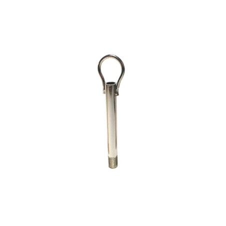 Threaded rod with ring for hanging, antique finish