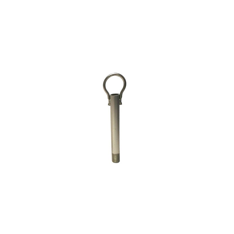 Threaded rod with ring for hanging peacock
