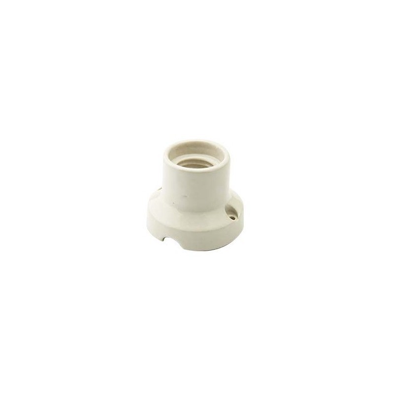 Porcelain straight socket lamp for walls and ceilings E27