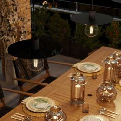 Industrial style black plate screen 200mm