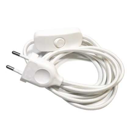 Textile connection kit with switch and plug 2 m | LIGHTING DIY