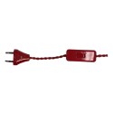Braided connection with switch and plug for mounting lamps