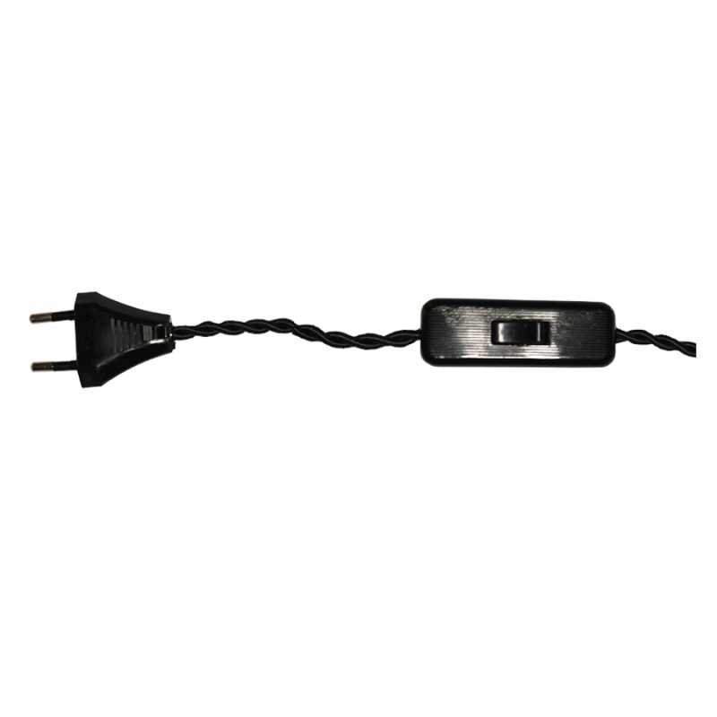 Braided connection with switch and plug for mounting lamps