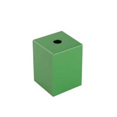 Square decorative metal cover for E27 socket