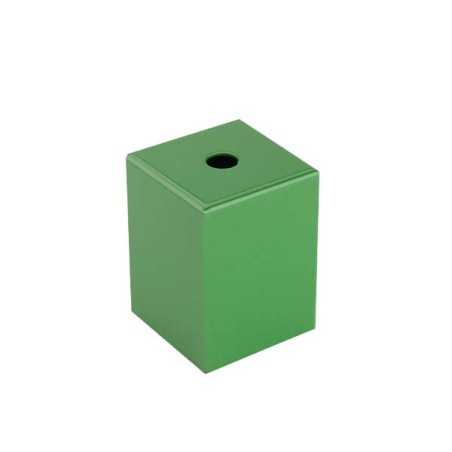 Square decorative metal cover for E27 socket