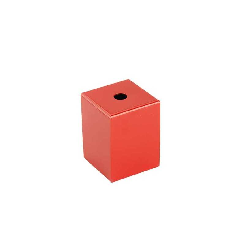 Square decorative metal cover for E27 socket