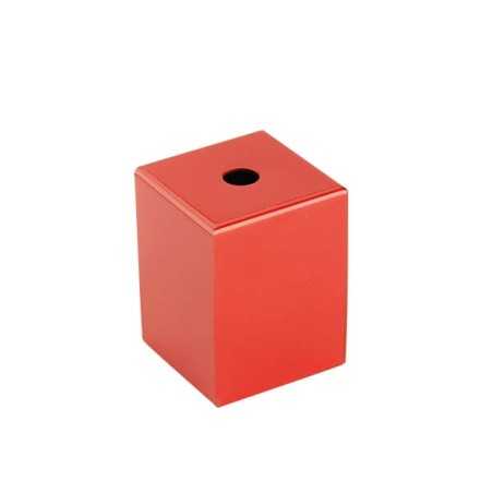 Square decorative metal cover for E27 socket
