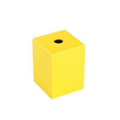 Square decorative metal cover for E27 socket
