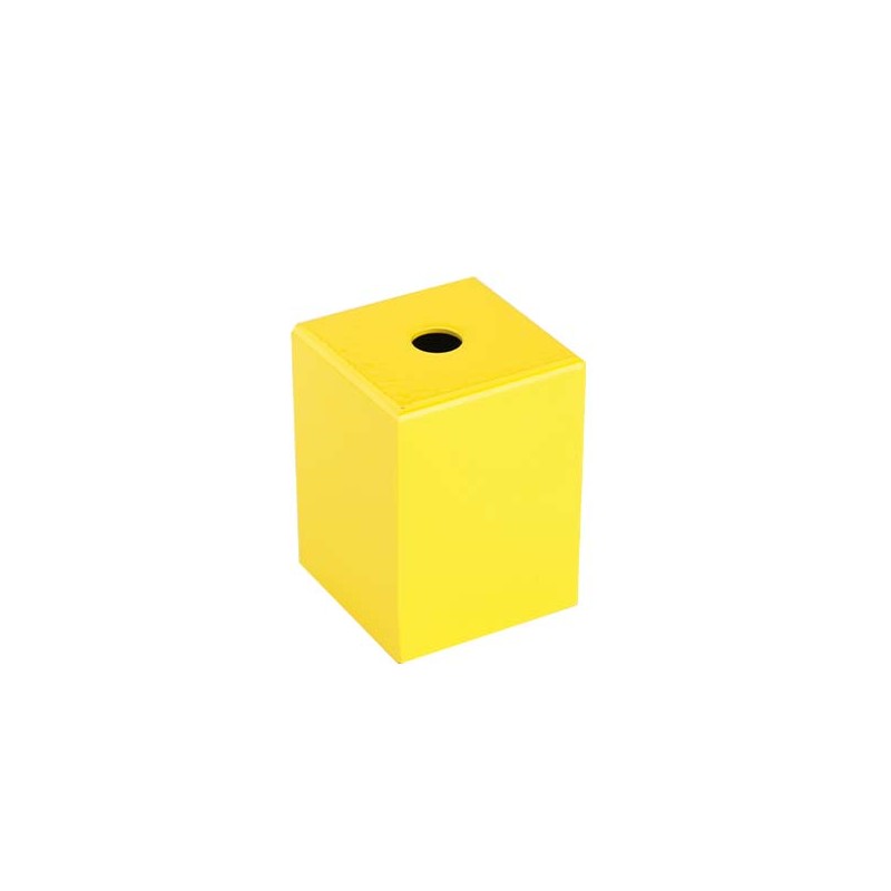 Square decorative metal cover for E27 socket