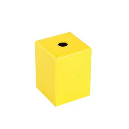 Square decorative metal cover for E27 socket