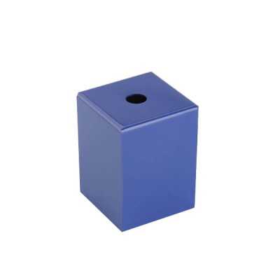 Square decorative metal cover for E27 socket