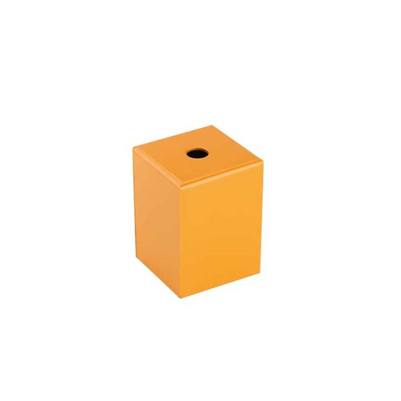 Square decorative metal cover for E27 socket