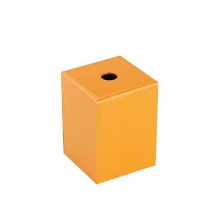 Square decorative metal cover for E27 socket
